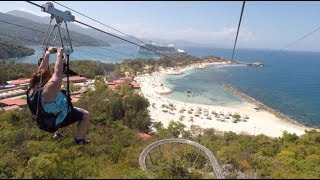 Dragons Breath Flightline Labadee Haiti  2019 Royal Caribbean Cruise  Day 32 4319 [upl. by Xavier]