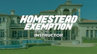 Homestead Exemption Amount in Florida  Ask the Instructor [upl. by Sonia]