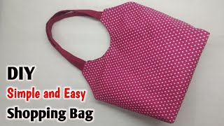 How to sew a beautiful shopping bag with lining  How to make reusable shopping bag  tote bag  bag [upl. by Alaehs]