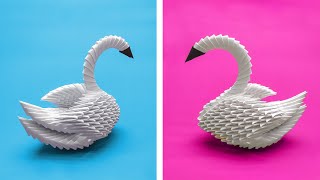 How to make a 3D origami Beginners Swan [upl. by Augy]