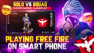 SOLO VS SQUAD GAMEPLAY ON MOBILE FOR FIRST TIME  GARENA FREE FIRE [upl. by Arras]