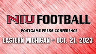 NIU Football Post Game Press Conference Eastern Michigan [upl. by Alywt]