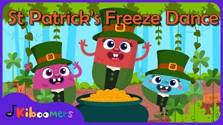 Saint Patricks Day Freeze Dance  The Kiboomers Leprechaun Songs for Preschool [upl. by Luther]