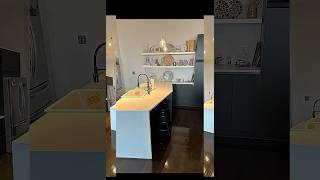 Black Ikea kitchen Floating shelves Integrated handles Matte cabinet door ikeakitchen [upl. by Everard]