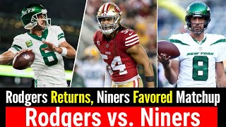 Jets vs 49ers Preview Aaron Rodgers Returns Niners Favored Monday Night Football Odds amp Predictions [upl. by Hnahym663]