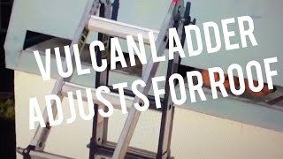 Use Vulcan Ladder 17 Multi Position Adjustable Leg Behind Chimney [upl. by Ikey511]