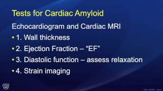 Cardiac Amyloidosis  Tests and Assessment [upl. by Frederiksen]