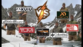 Puffy Jacket Playoff Sitka VS First Lite VS KUIU VS North Face VS TUMI VS Columbia VS E Bauer [upl. by Perlman994]