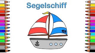 Ausmalbilder für Kinder 🎨​​​ Malbuch für Kinder ⛵️​Malen für Kinder ⛵️​​ Ausmalbilder ⛵️​Segelboot [upl. by Enileme]