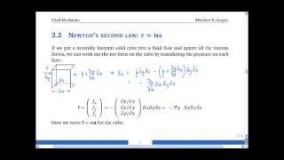 22 Eulers equation Newtons second law in an inviscid fluid [upl. by Nunes]