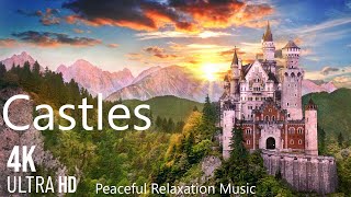 Castles 4K Medieval 🏰  Drone Video  Peaceful Relaxation Music [upl. by Poliard]