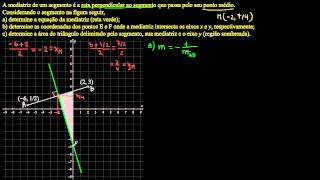 Mediatriz  geometria analítica parte 1 [upl. by Birdt]