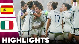 Spain vs Italy  What a Game  Highlights  UEFA Womens Nations League 01122023 [upl. by Eolc601]