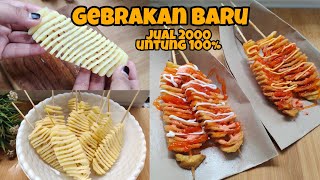 IDE JUALAN RECEH YANG SANGAT DIGEMARI‼️MODAL NYA TIPIS UNTUNG 💯  IDE BISNIS KENTANG TIRAI 🔥 [upl. by Manolo844]