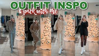 VLOGMAS DAY 22 styling winter outfits  pack with me [upl. by Libb842]