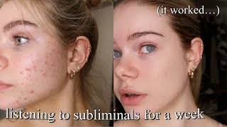 i listened to CLEAR SKIN subliminals everyday for a week [upl. by Morel]