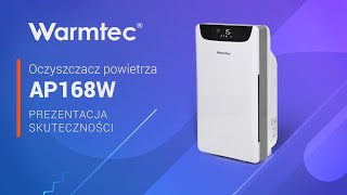 Oczyszczacz powietrza Warmtec AP168W  prezentacja skuteczności [upl. by Monique]