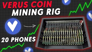 Check Out This Verus Mining Rig This 20 Smartphone Server Miner Gets 65MH Mining Verus Coin [upl. by Tadashi]