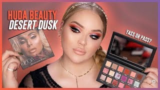 HUDA BEAUTY DESERT DUSK PALETTE Review  Swatches [upl. by Ellahcim]