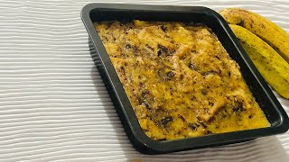 Chocolate Bread Banana PuddingRobusta Banana pudding recipeDessert recipe [upl. by Lyrrad]