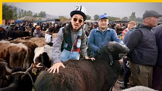 Most Exotic Street Food in Kyrgyzstan 🇰🇬 Massive Animal Market  Underground Roasted Meat [upl. by Garret]