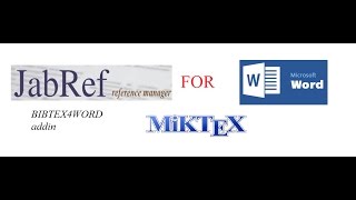 Tutorial 1 Use of Jabref for citation in microsoft word using Bibtex4word [upl. by Cox459]