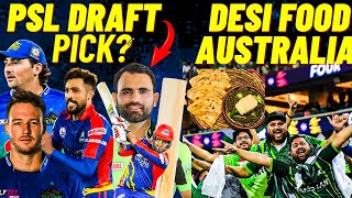 Which team pick fakhar Zaman miller amir sharjeel in psl draft  Desi food for fans 1st test [upl. by Jae]