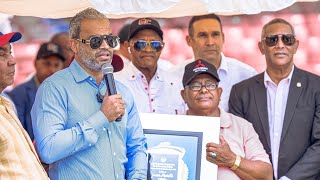 Inauguración del Torneo de béisbol Liga Campesina de la provincia Duarte dedicado a Junior Matrillé [upl. by Ellekcir]