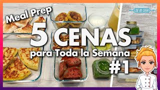 🍽 5 Cenas para Toda la Semana 😱 FÁCILES RÁPIDAS y ECONÓMICAS 👌Meal Prep Cenas 🌔 Ideas para Cenas [upl. by Pavia]