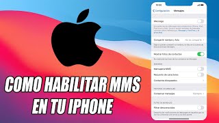 Cómo habilitar MMS servicio de mensajería multimedia en tu iPhone [upl. by Buote]