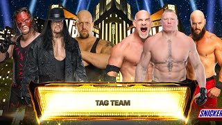 Undertaker Kane amp Big Show vs Brock Lesnar Goldberg amp Braun Strowman  Tag Team Match [upl. by Schmeltzer]