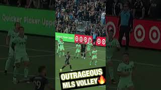 Dénis Bouanga scores an OUTRAGEOUS volley 🔥👀🍿shorts MLS LAFC DenisBouanga [upl. by Weinert]