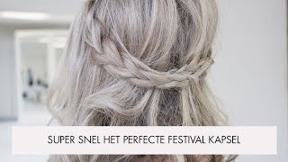 Tutorial  Zó maak je het perfecte festival kapsel [upl. by Sisenej]