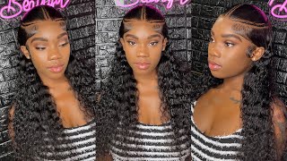 Melted 😍New Trending Style on this HD Deep Wave Wig Ft TINASHE Hair 😍 [upl. by Lilaj]