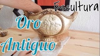 Cómo hacer efecto Oro Antiguo en Esculturas  DIY Fácil [upl. by Annoid]