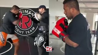 Yorgan De Castro Final Days In Camp Blasting Mitts Ready For Showdown vs Greg Hardy At UFC 249 [upl. by Nwadrebma344]