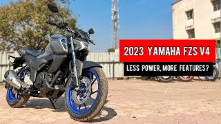 2023 Yamaha FZS v4 BS6 E20 Detailed Ride Review [upl. by Drofub]