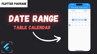 How to select a Date Range In Table Calendar Flutter [upl. by Darreg]