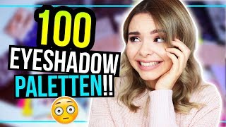 100 LIDSCHATTEN PALETTEN 😳 MAKEUP AUSSORTIEREN 1  Verlosung  GLOWvember [upl. by Bat]