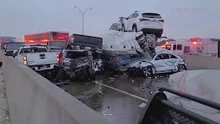 At least 5 dead in massive north Texas pileup with up to 100 vehicles  ABC7 [upl. by Sclater293]