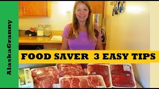 FoodSaver 3 Easy Tips Using the Food Saver Vacuum Sealer  How To Vacuum Seal Food [upl. by Pryor467]