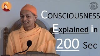 Consciousness beautifully explained in 200 sec  Swami Sarvapriyananda at IIT Kanpur [upl. by Eugatnom]