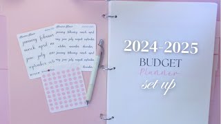 20242025 BUDGET PLANNER SET UP 💵  Setting Up My Budget Binder [upl. by Sherburne]