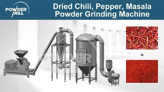 Dried Chili Pepper Masala Powder Grinding Machine Hot Chilli Powder Making Machine  Mill [upl. by Selyn]