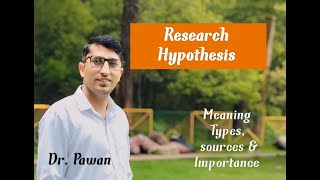 Research Hypothesis Meaning sources Importance and Types of Hypothesis परिकल्पना के प्रकार UGCNET [upl. by Alva]