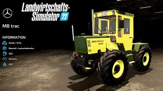 LS22 MB TRAC 800900  Modvorstellung  FARMING SIMULATOR 22 [upl. by Attehcnoc]