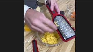 Microplane Select Series Paddle Cheese Grater Demo [upl. by Oyek]