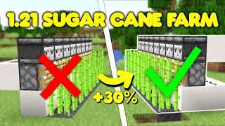 Boost Your Minecraft Sugar Cane Farms by 30 Percent 121 Java amp Bedrock [upl. by Poucher]