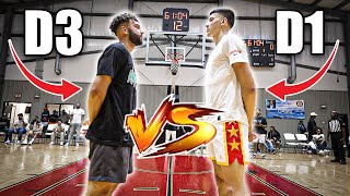 D3 Hooper Calls Out D1 NBA Prospect In Final 1v1 Game [upl. by Anetsirk]