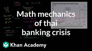 Math mechanics of Thai banking crisis  Foreign exchange and trade  Macroeconomics  Khan Academy [upl. by Juana]